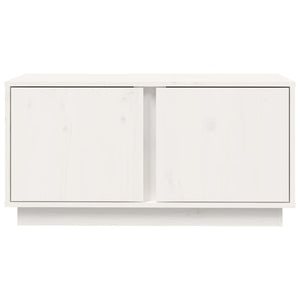 Mobile Porta TV Bianco 80x35x40,5 cm in Legno Massello di Pino cod mxl 26286