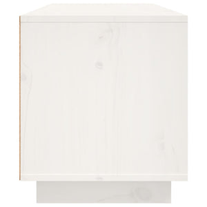 Mobile Porta TV Bianco 80x35x40,5 cm in Legno Massello di Pino cod mxl 26286