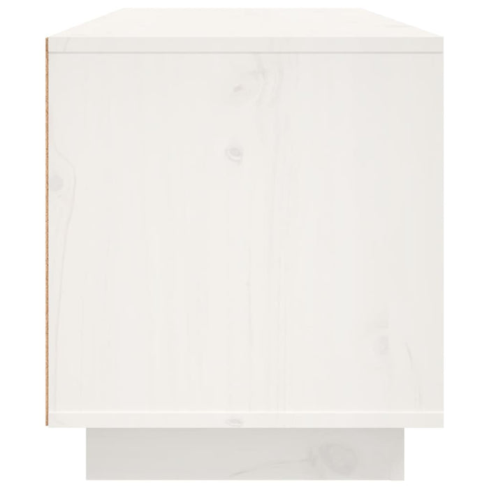 Mobile Porta TV Bianco 80x35x40,5 cm in Legno Massello di Pino cod mxl 26286