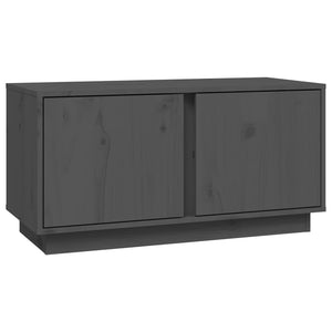 Mobile Porta TV Grigio 80x35x40,5 cm in Legno Massello di Pino cod mxl 26287