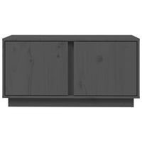 Mobile Porta TV Grigio 80x35x40,5 cm in Legno Massello di Pino cod mxl 26287