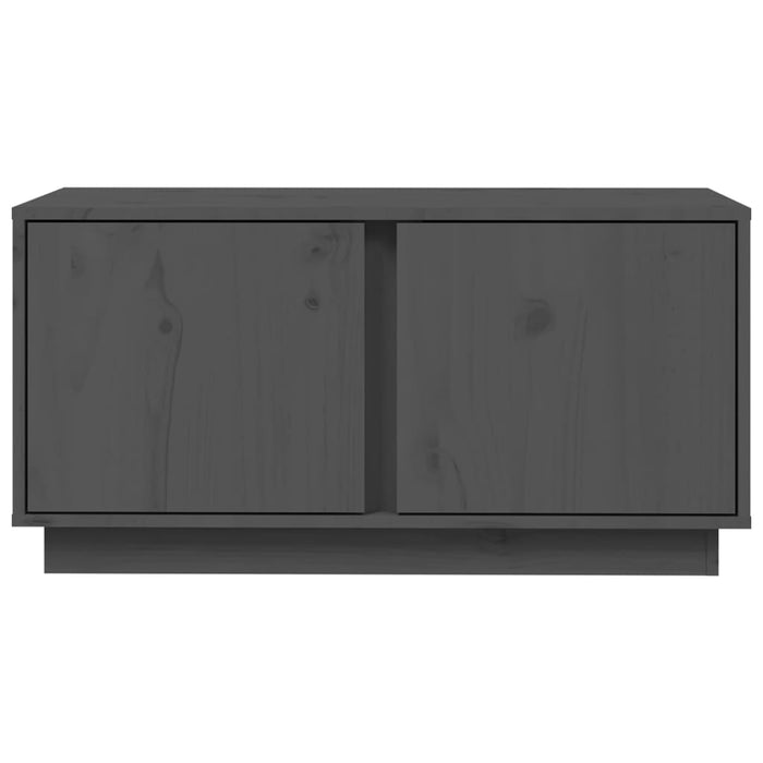 Mobile Porta TV Grigio 80x35x40,5 cm in Legno Massello di Pino cod mxl 26287