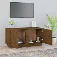 Mobile Porta TV Miele 80x35x40,5 cm in Legno Massello di Pino cod mxl 26696