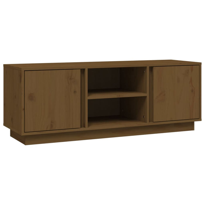 Mobile Porta TV Miele 110x35x40,5 cm in Legno Massello di Pino cod 11236