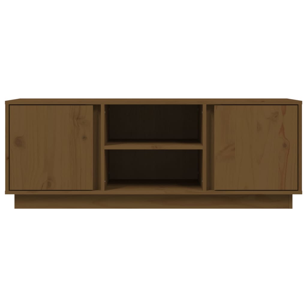 Mobile Porta TV Miele 110x35x40,5 cm in Legno Massello di Pino cod 11236