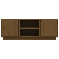 Mobile Porta TV Miele 110x35x40,5 cm in Legno Massello di Pino cod 11236