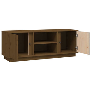 Mobile Porta TV Miele 110x35x40,5 cm in Legno Massello di Pino cod 11236