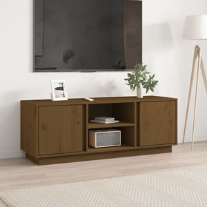 Mobile Porta TV Miele 110x35x40,5 cm in Legno Massello di Pino cod 11236