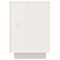 Comodini 2 pz Bianco 50x34x50 cm in Legno Massello di Pino 814482