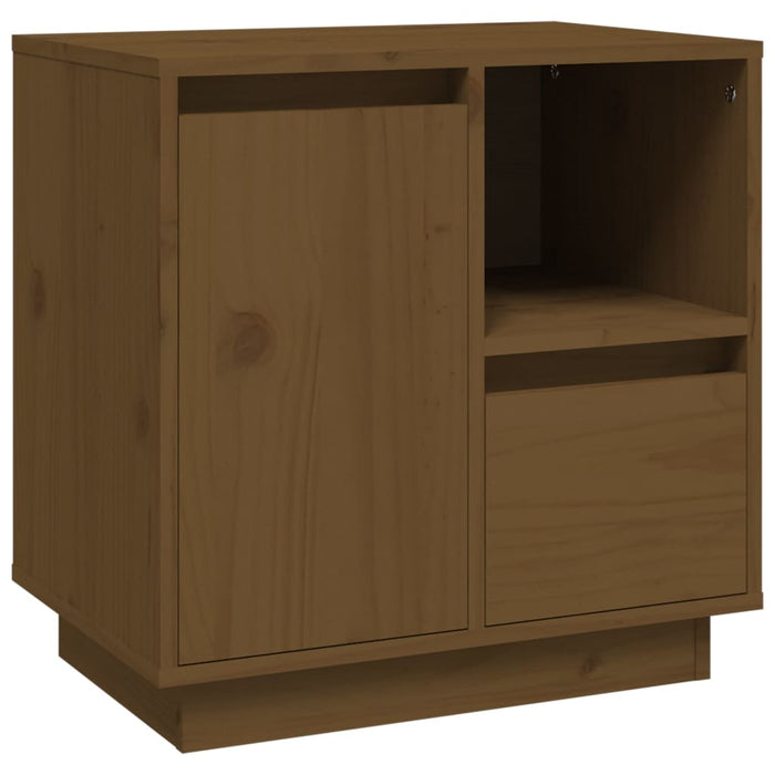 Comodino Miele 50x34x50 cm in Legno Massello di Pino 814485