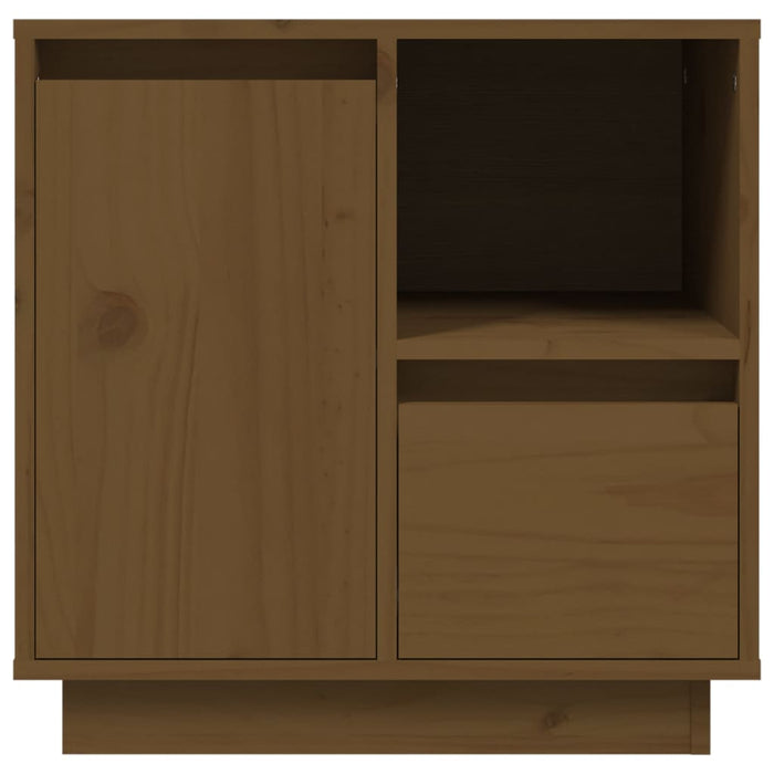 Comodino Miele 50x34x50 cm in Legno Massello di Pino 814485