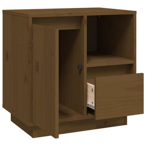 Comodino Miele 50x34x50 cm in Legno Massello di Pino 814485