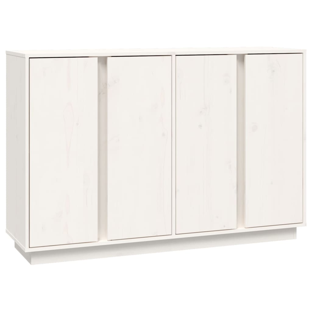 Credenza Bianca 120x35x80 cm in Legno Massello di Pino cod mxl 5798