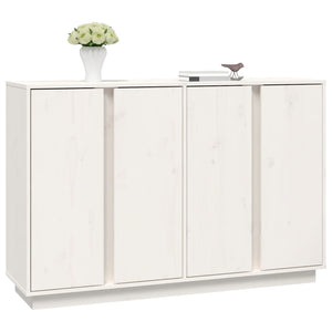 Credenza Bianca 120x35x80 cm in Legno Massello di Pino cod mxl 5798