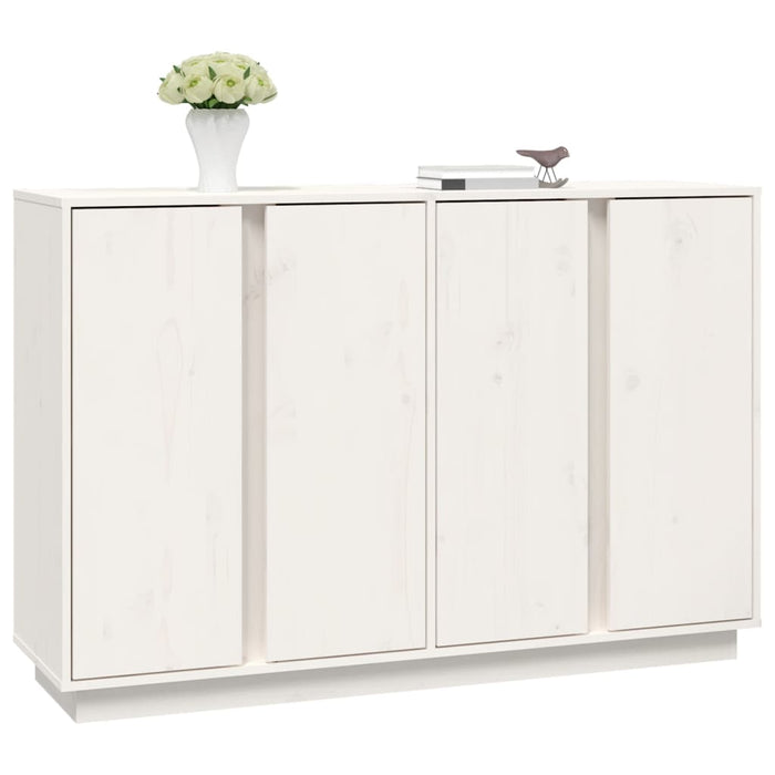 Credenza Bianca 120x35x80 cm in Legno Massello di Pino cod mxl 5798