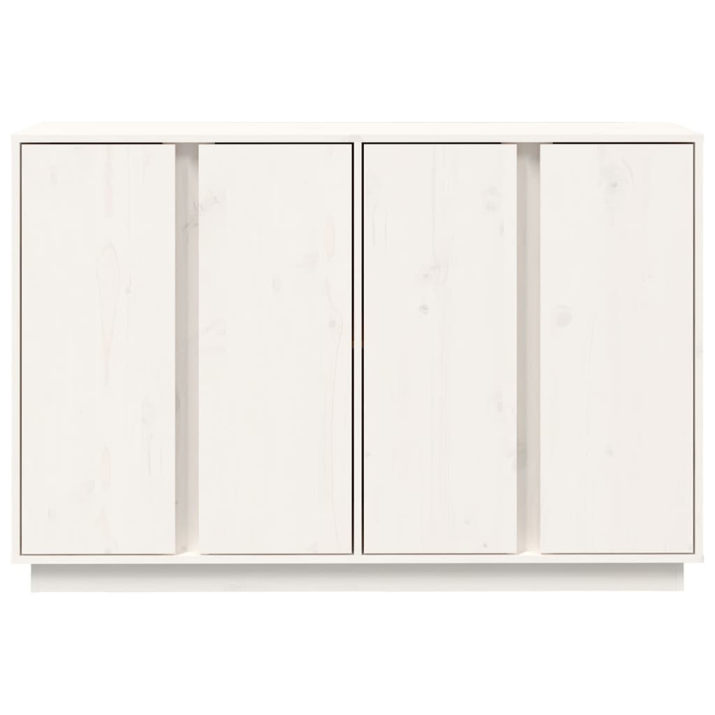 Credenza Bianca 120x35x80 cm in Legno Massello di Pino cod mxl 5798