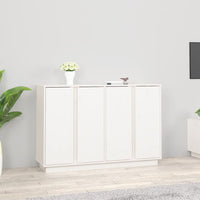 Credenza Bianca 120x35x80 cm in Legno Massello di Pino cod mxl 5798