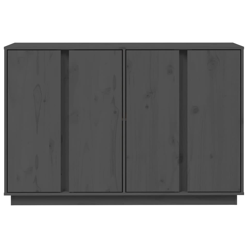 Credenza Grigia 120x35x80 cm in Legno Massello di Pino cod mxl 35665