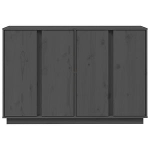 Credenza Grigia 120x35x80 cm in Legno Massello di Pino cod mxl 35665