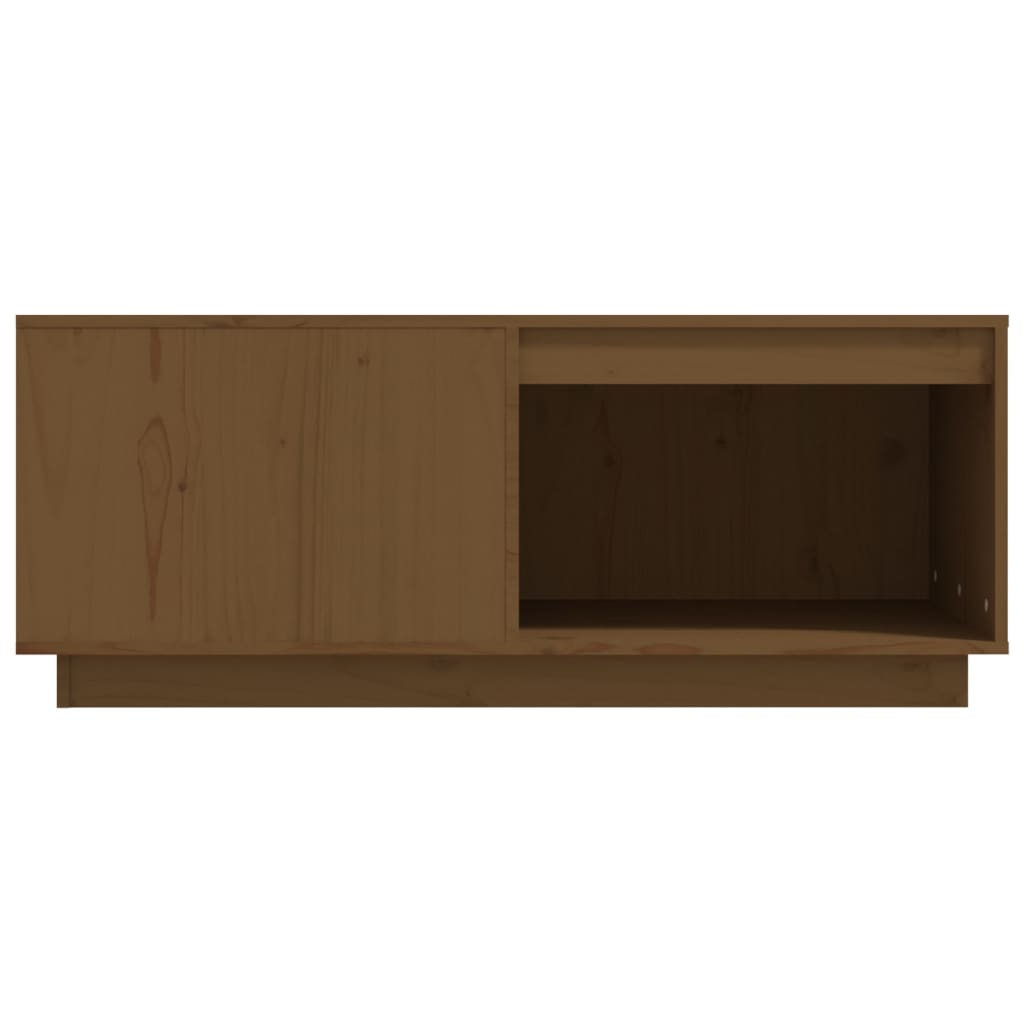 Tavolino da Salotto Miele 100x101x40,5cm Legno Massello di Pino