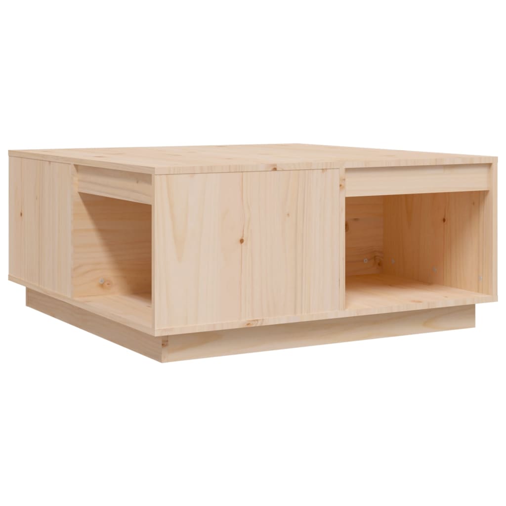 Tavolino da Salotto 80x81x36,5 cm in Legno Massello di Pino