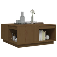 Tavolino da Salotto Miele 80x81x36,5 cm Legno Massello di Pino