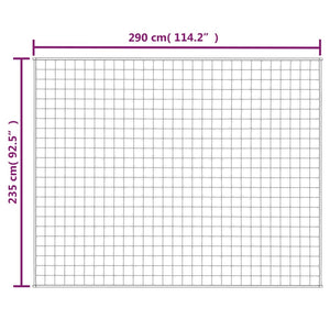 Coperta Ponderata Grigia 235x290 cm 11 kg Tessuto 350732