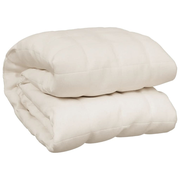 Coperta Ponderata Crema Chiaro 200x225 cm 9 kg Tessuto cod mxl 66979