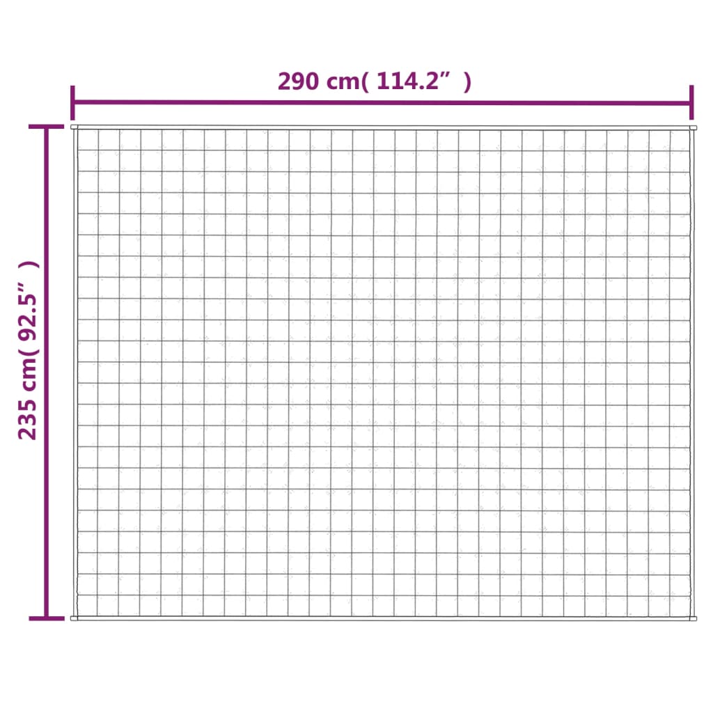 Coperta Ponderata Grigia 235x290 cm 15 kg Tessuto 350787