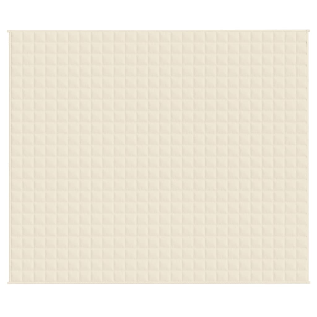 Coperta Ponderata Crema Chiaro 220x260 cm 15 kg Tessuto 350821