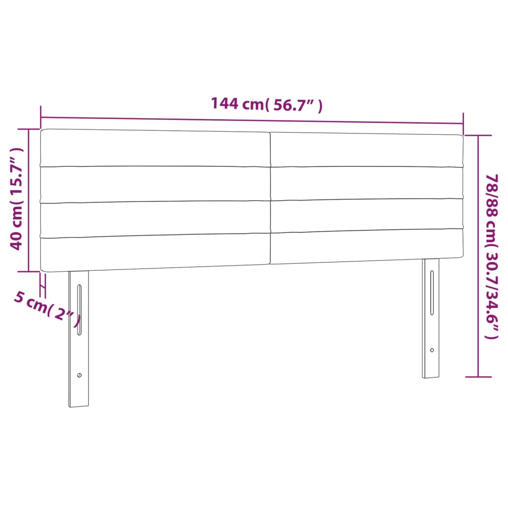 Testiere 2 pz Grigio Scuro 72x5x78/88 cm in Tessuto 351212