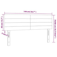 Testiere 2 pz Grigio Scuro 72x5x78/88 cm in Tessuto 351212