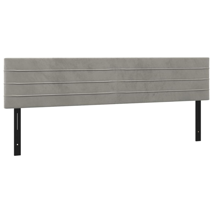 Testiere 2 pz Grigio Chiaro 100x5x78/88 cm in Velluto 351225