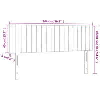 Testiere 2 pz Grigio Scuro 72x5x78/88 cm in Velluto 351234