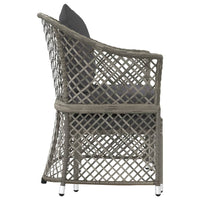 Set di Divani da Giardino 2 pz con Cuscini in Polyrattan Grigio 319688