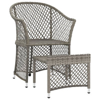 Set di Divani da Giardino 2 pz con Cuscini in Polyrattan Grigio 319688