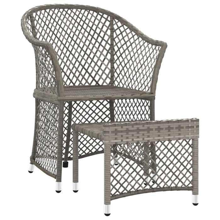 Set di Divani da Giardino 2 pz con Cuscini in Polyrattan Grigio 319688