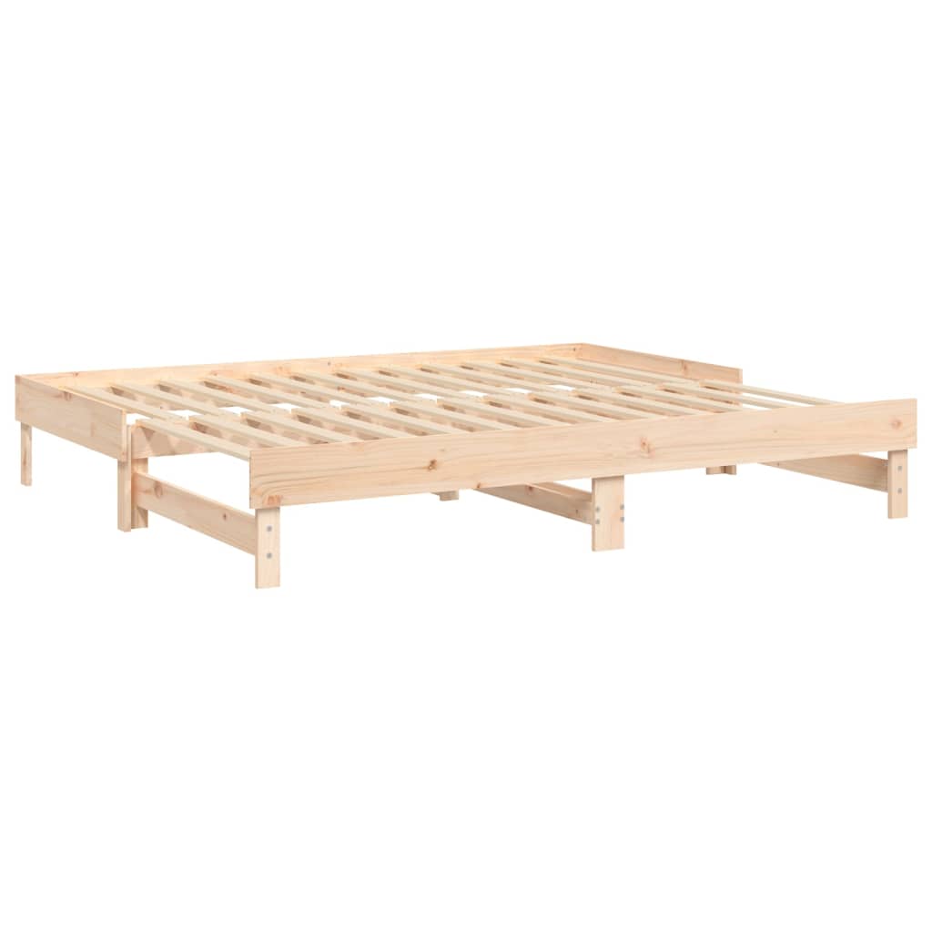 Dormeuse Estraibile 2x(100x200) cm Legno Massello di Pino 823374