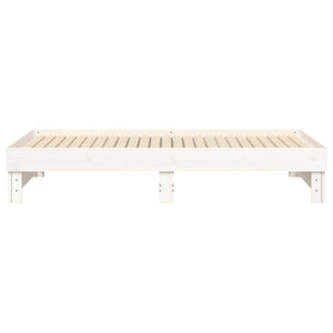 Dormeuse Estraibile Bianca 2x(90x190) cm Legno Massello di Pino 823390