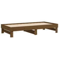 Dormeuse Estraibile Miele 2x(75x190) cm Legno Massello di Pino 823397