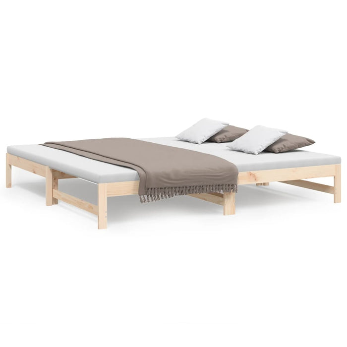 Dormeuse Estraibile 2x(80x200) cm in Legno Massello di Pino cod mxl 58066