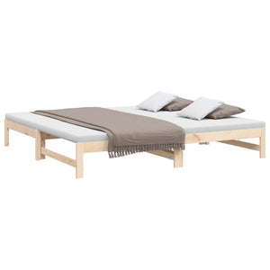 Dormeuse Estraibile 2x(80x200) cm in Legno Massello di Pino cod mxl 58066