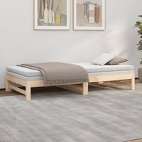 Dormeuse Estraibile 2x(80x200) cm in Legno Massello di Pino cod mxl 58066