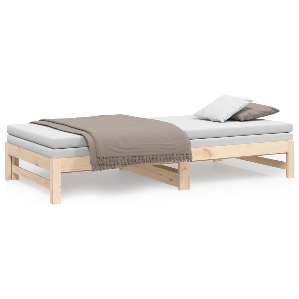 Dormeuse Estraibile 2x(80x200) cm in Legno Massello di Pino cod mxl 58066