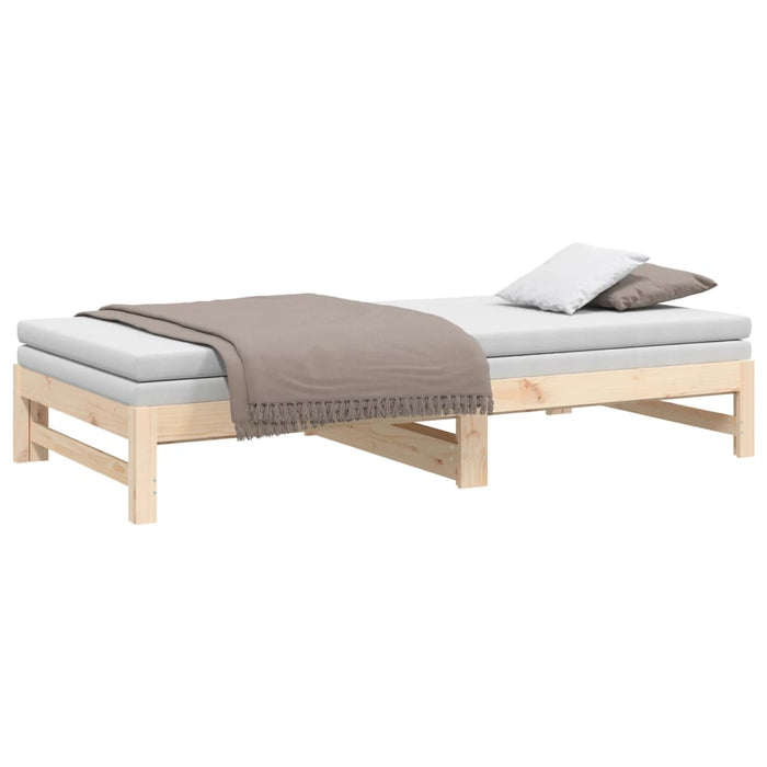 Dormeuse Estraibile 2x(80x200) cm in Legno Massello di Pino cod mxl 58066