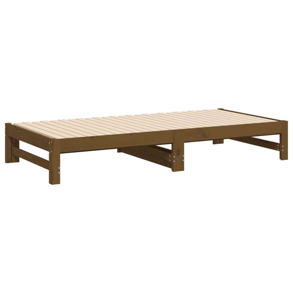 Dormeuse Estraibile Miele 2x(90x190) cm Legno Massello di Pino cod mxl 33274