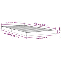 Giroletto 100x200 cm in Legno Massello di Pino cod mxl 57701