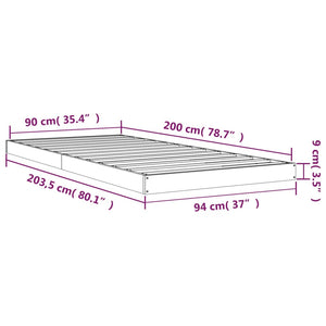 Giroletto 90x200 cm in Legno Massello di Pino cod mxl 49293