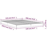 Giroletto 135x190 cm Double in Legno Massello di Pino 823469