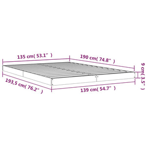 Giroletto 135x190 cm Double in Legno Massello di Pino 823469